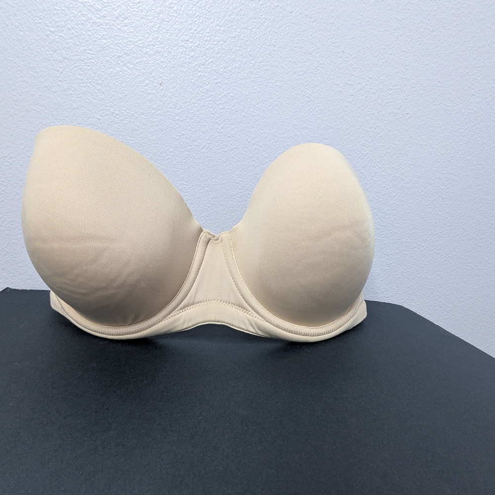 Wacoal Red Carpet Strapless Bra 854119 36DD Nude Beige Underwire Convertible